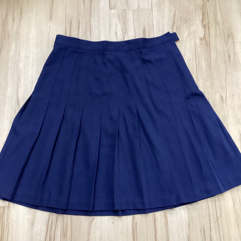 Apostrophe Girls Navy Blue Pleated School Uniform Skirt‎ Size 14